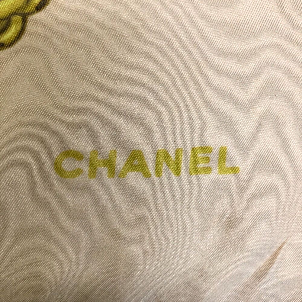 CHANEL CC Logo Pink 100% Silk Jewelry Print Scarf - Picture 8 of 12